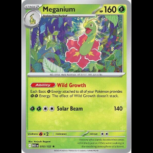 Pokemon TCG Meganium - Mega Evolution - Holofoil