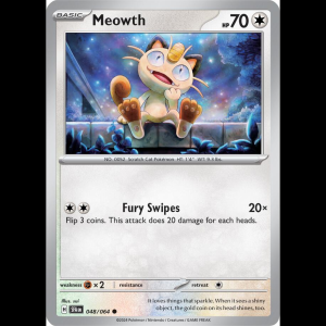 Pokemon TCG Meowth - Shrouded Fable - Reverse Holofoil