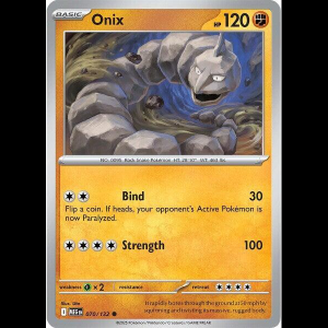 Pokemon TCG Onix - Mega Evolution - Reverse Holofoil