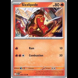 Pokemon TCG Sizzlipede - Mega Evolution - Reverse Holofoil