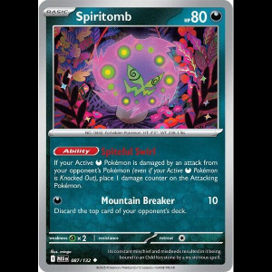 Pokemon TCG Spiritomb - 087/132 - Mega Evolution - Reverse Holofoil