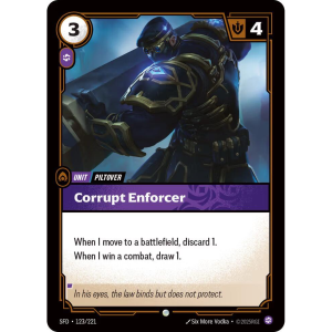 Riftbound Corrupt Enforcer - Spiritforged - FOIL 123/221