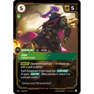 Riftbound Jax - Unmatched - Spiritforged 054/221