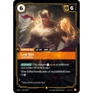 Riftbound Lee Sin - Centered (Alternate Art) - Origins 151a/298