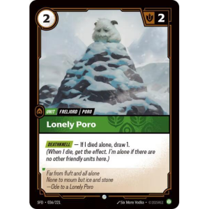 Riftbound Lonely Poro - Spiritforged 036/221