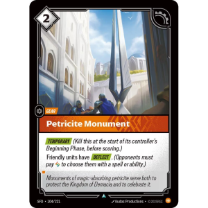 Riftbound Petricite Monument - Spiritforged - FOIL 104/221