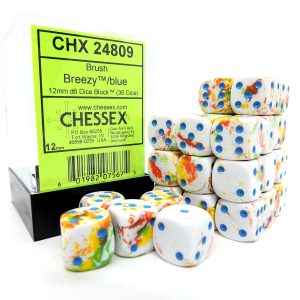 Chessex Dados 12mm Breezy Brush Dice D6