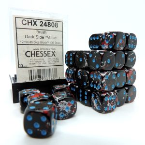 Chessex Dados 12mm Dark Side Brush Dice D6