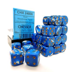 Chessex Dados 12mm Wavebreak Brush Dice D6