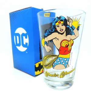 DC Mujer Maravilla Vaso Vidrio Warner Original