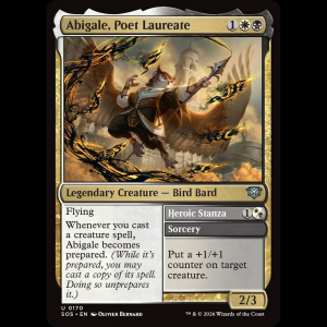 MTG Abigale, Poet Laureate // Heroic Stanza Secrets of Strixhaven sos#170
