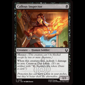 MTG Callous Inspector Avatar: The Last Airbender tla#89
