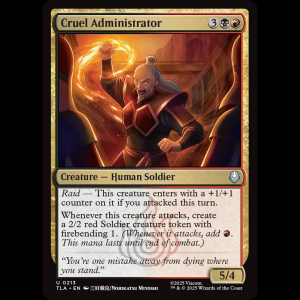 MTG Cruel Administrator Avatar: The Last Airbender tla#213