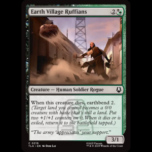 MTG Earth Village Ruffians Avatar: The Last Airbender tla#219