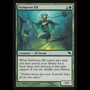 MTG Elfo refugio lejano (Farhaven Elf) Shadowmoor shm#113