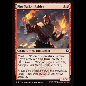 MTG Fire Nation Raider Avatar: The Last Airbender tla#135
