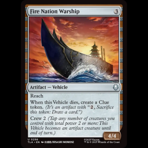 MTG Fire Nation Warship Avatar: The Last Airbender tla#256