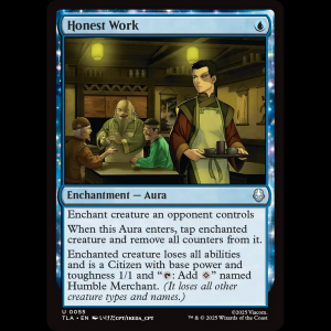 MTG Honest Work Avatar: The Last Airbender tla#55
