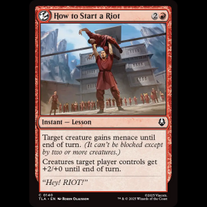 MTG How to Start a Riot Avatar: The Last Airbender tla#140