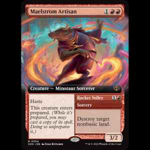 MTG Maelstrom Artisan // Rocket Volley Secrets of Strixhaven sos#334
