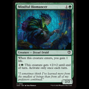MTG Mindful Biomancer Secrets of Strixhaven sos#154