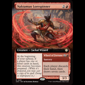 MTG Naktamun Lorespinner // Wheel of Fortune Secrets of Strixhaven Commander soc#81