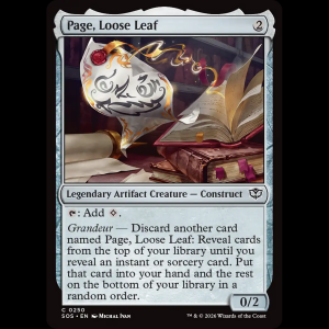 MTG Page, Loose Leaf Secrets of Strixhaven sos#250
