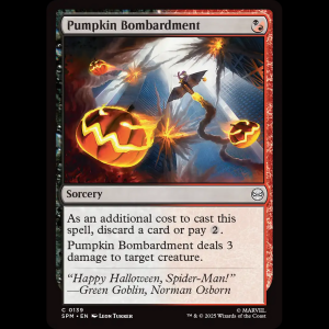 MTG Pumpkin Bombardment Marvel's Spider-Man spm#139