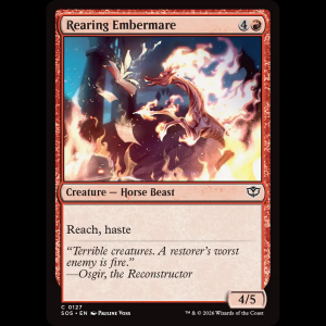 MTG Rearing Embermare Secrets of Strixhaven sos#127