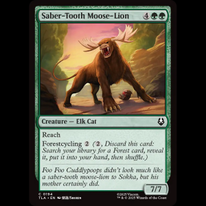 MTG Saber-Tooth Moose-Lion Avatar: The Last Airbender tla#194