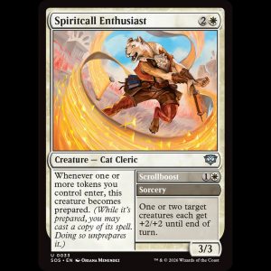 MTG Spiritcall Enthusiast // Scrollboost Secrets of Strixhaven sos#33