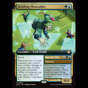 MTG Striding Shotcaller // Run the Play Secrets of Strixhaven Commander soc#98