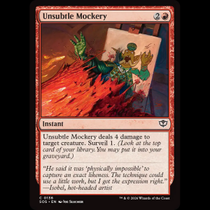 MTG Unsubtle Mockery Secrets of Strixhaven sos#136