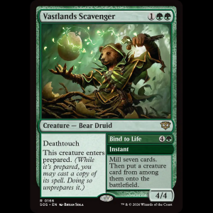 MTG Vastlands Scavenger // Bind to Life Secrets of Strixhaven sos#166