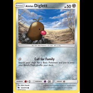Pokemon TCG Alolan Diglett - SM - Lost Thunder