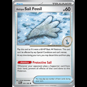 Pokemon TCG Antique Sail Fossil - Perfect Order - Reverse Holofoil