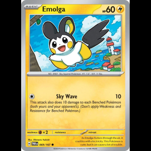 Pokemon TCG Emolga - Twilight Masquerade - Reverse Holofoil