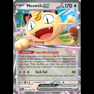 Pokemon TCG Meowth ex - 062/088 - Perfect Order - Holofoil