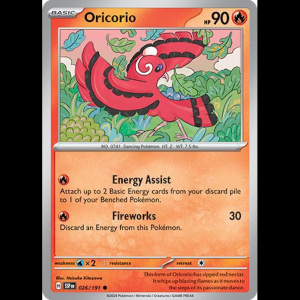 Pokemon TCG Oricorio - 026/191 - Surging Sparks