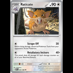 Pokemon TCG Raticate - 061/088 - Perfect Order - Reverse Holofoil
