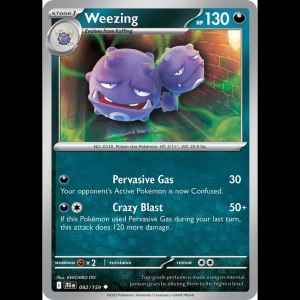 Pokemon TCG Weezing - Journey Together - Reverse Holofoil