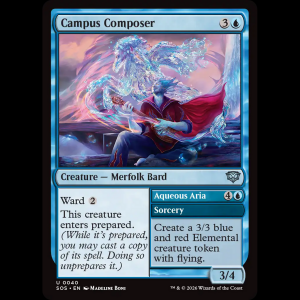 MTG  (Campus Composer // Aqueous Aria) Secrets of Strixhaven sos#40