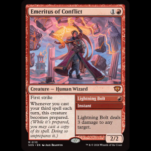 MTG  (Emeritus of Conflict // Lightning Bolt) Secrets of Strixhaven sos#113