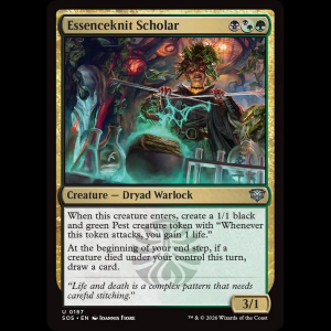 MTG Erudita tejesencias (Essenceknit Scholar) Secrets of Strixhaven sos#187