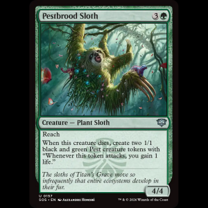 MTG Perezoso anidaplagas (Pestbrood Sloth) Secrets of Strixhaven sos#157