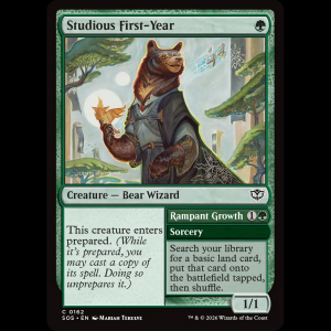 MTG  (Studious First-Year // Rampant Growth) Secrets of Strixhaven sos#162