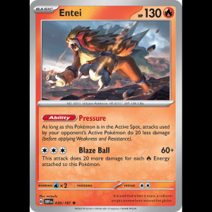 Pokemon TCG Entei - Obsidian Flames - Holofoil