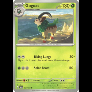 Pokemon TCG Gogoat - Scarlet & Violet Base Set - Reverse Holofoil