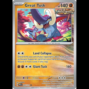 Pokemon TCG Great Tusk - Prismatic Evolutions - Reverse Holofoil