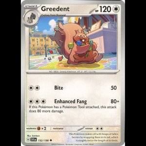 Pokemon TCG Greedent - Scarlet & Violet Base Set